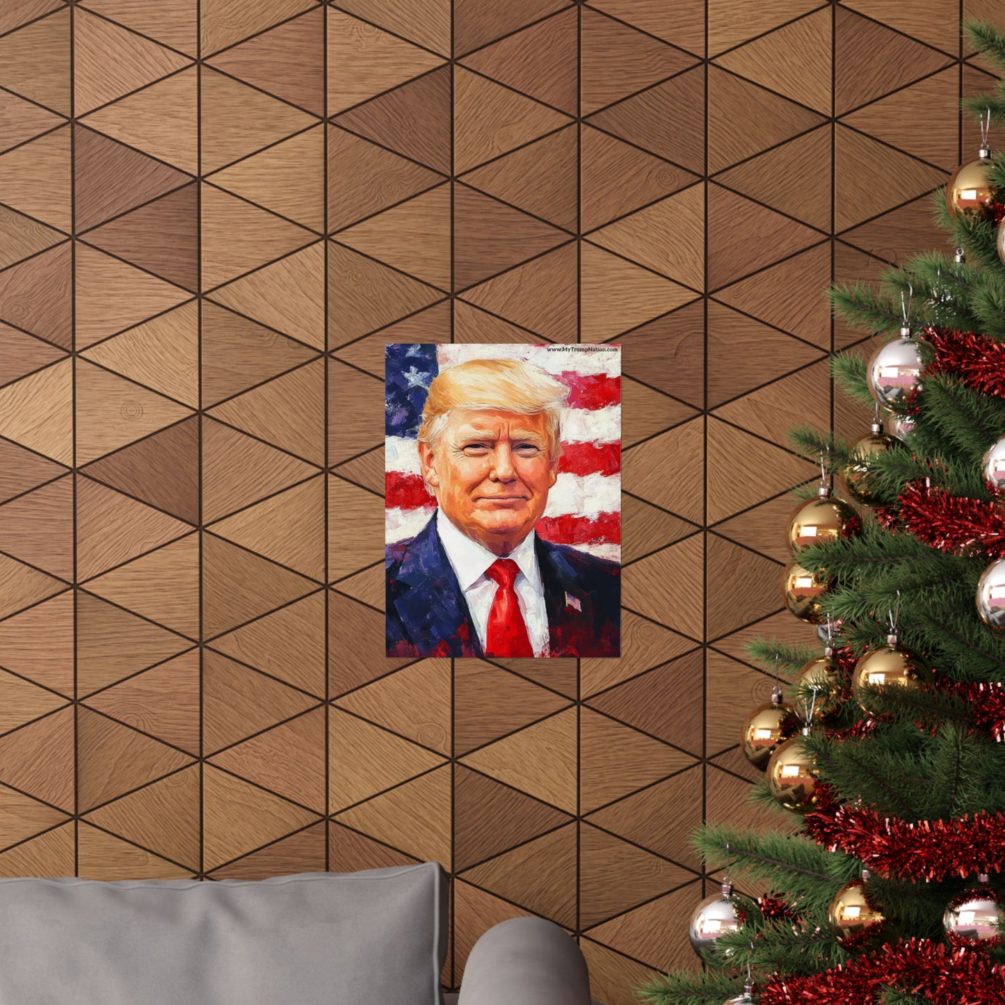 Patriotic Donald Trump Matte Vertical Poster - Bold Artwork for Home and Office Decor