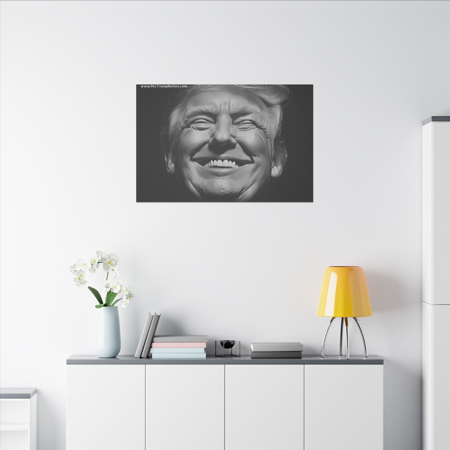 Donald Trump Black & White Canvas Art