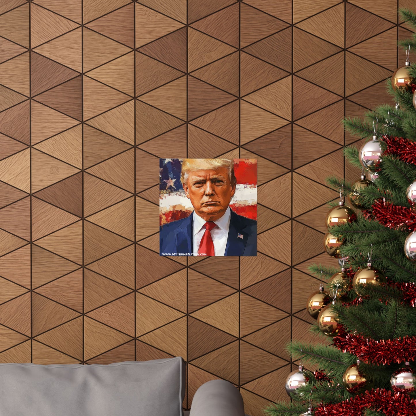 Patriotic Matte Vertical Poster - Bold Trump Artwork