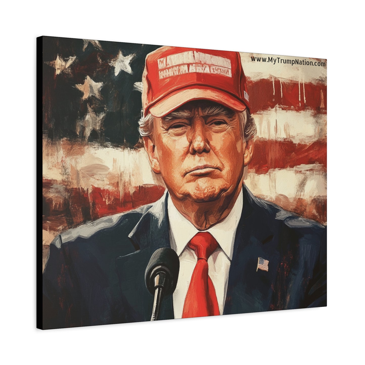 Patriotic Matte Canvas Art - Trump 2024 Wall Decor