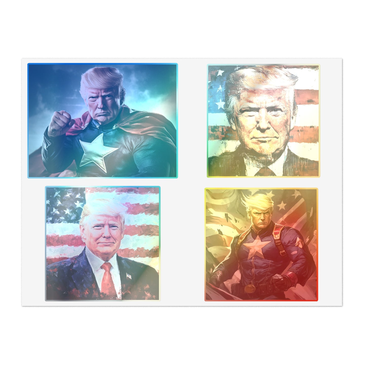 Donald Trump Patriotic Sticker Set, 10pcs