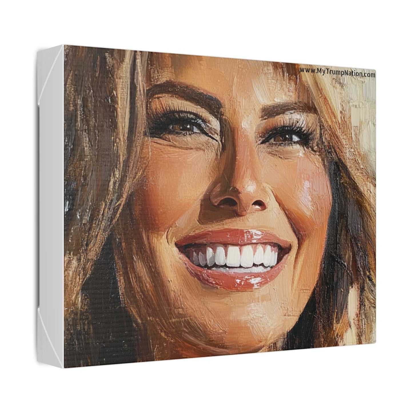 Melania Trump Smiling Portrait Canvas Art