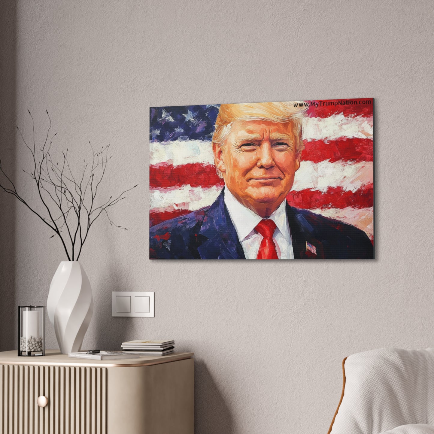 Donald Trump Patriotic Canvas Art