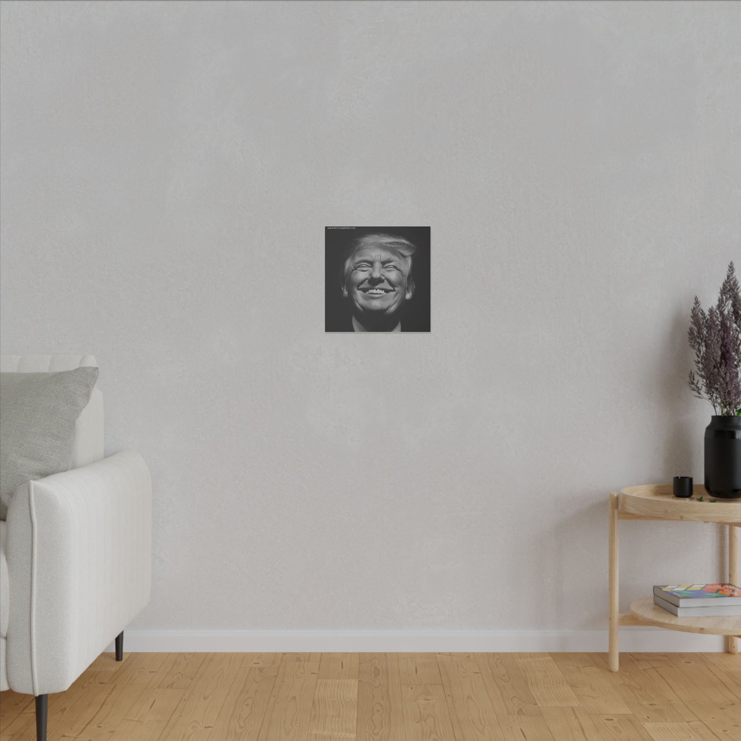 Donald Trump Black & White Canvas Art