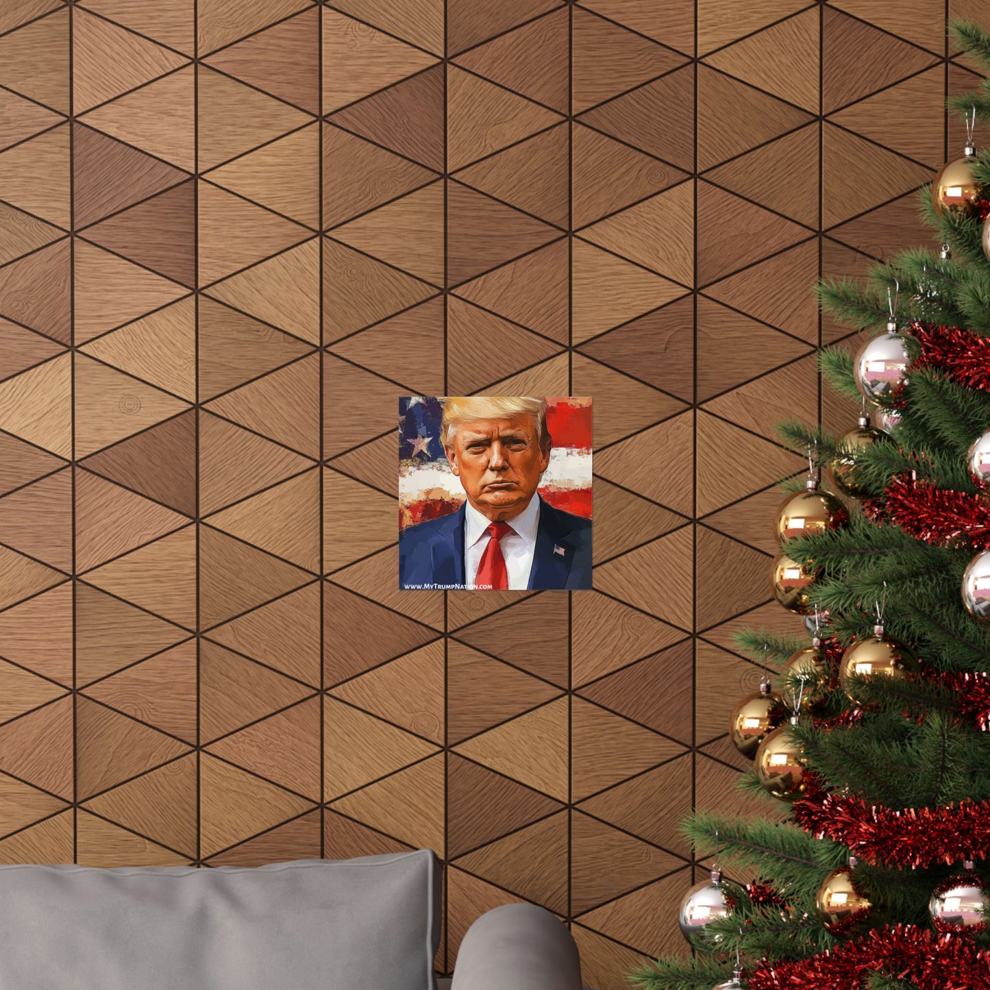 Patriotic Matte Vertical Poster - Bold Trump Artwork