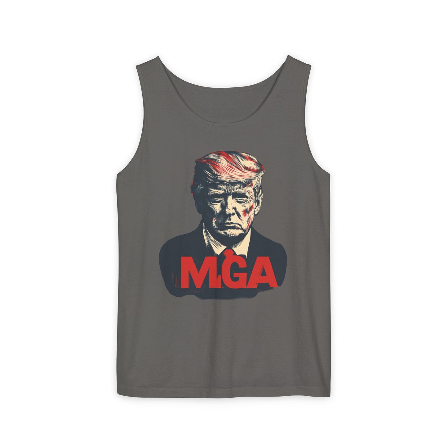Unisex Garment-Dyed Tank Top - MAGA Graphic Tee for Political Enthusiasts