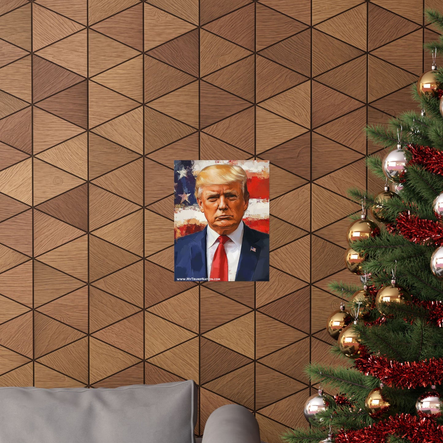 Patriotic Matte Vertical Poster - Bold Trump Artwork