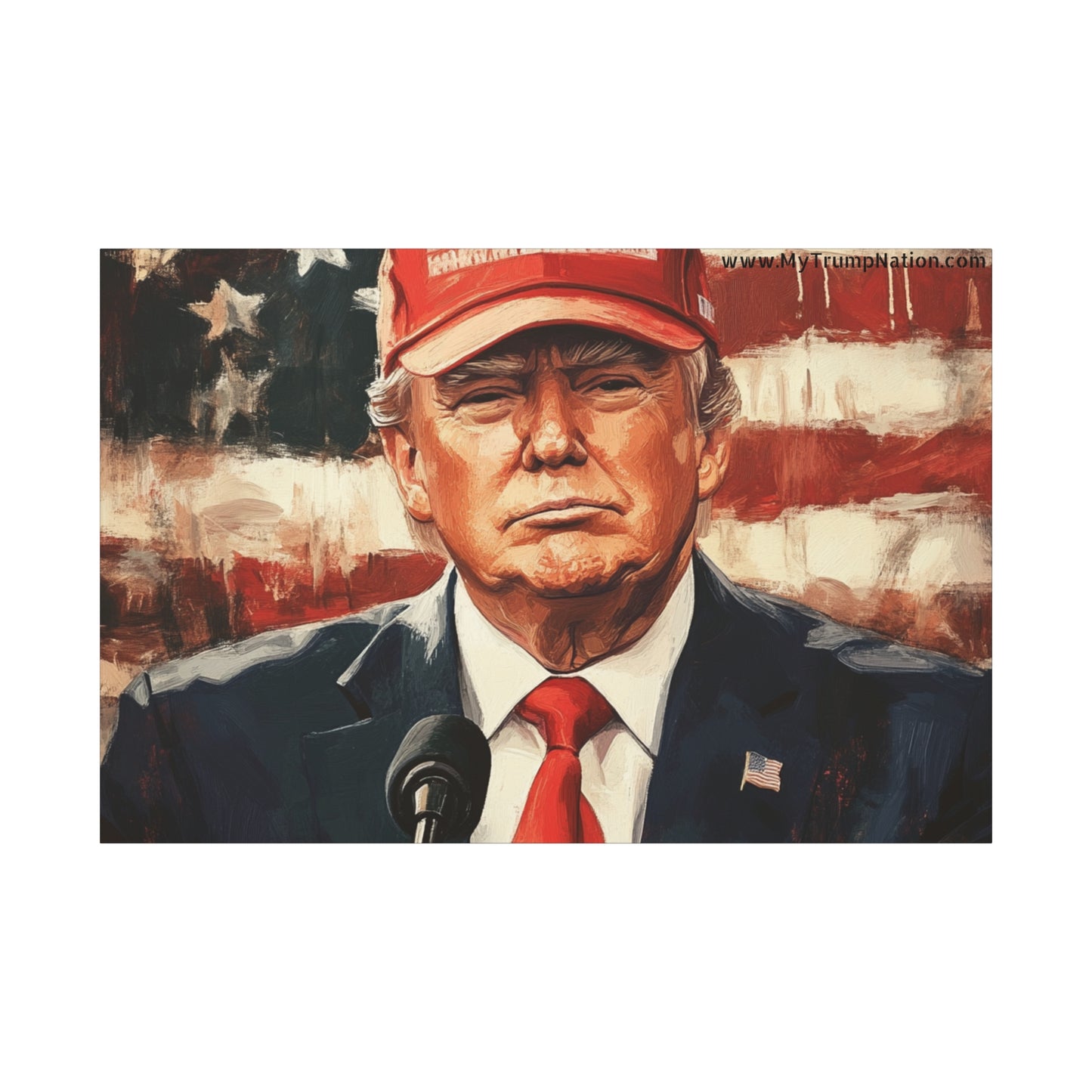 Patriotic Matte Canvas Art - Trump 2024 Wall Decor