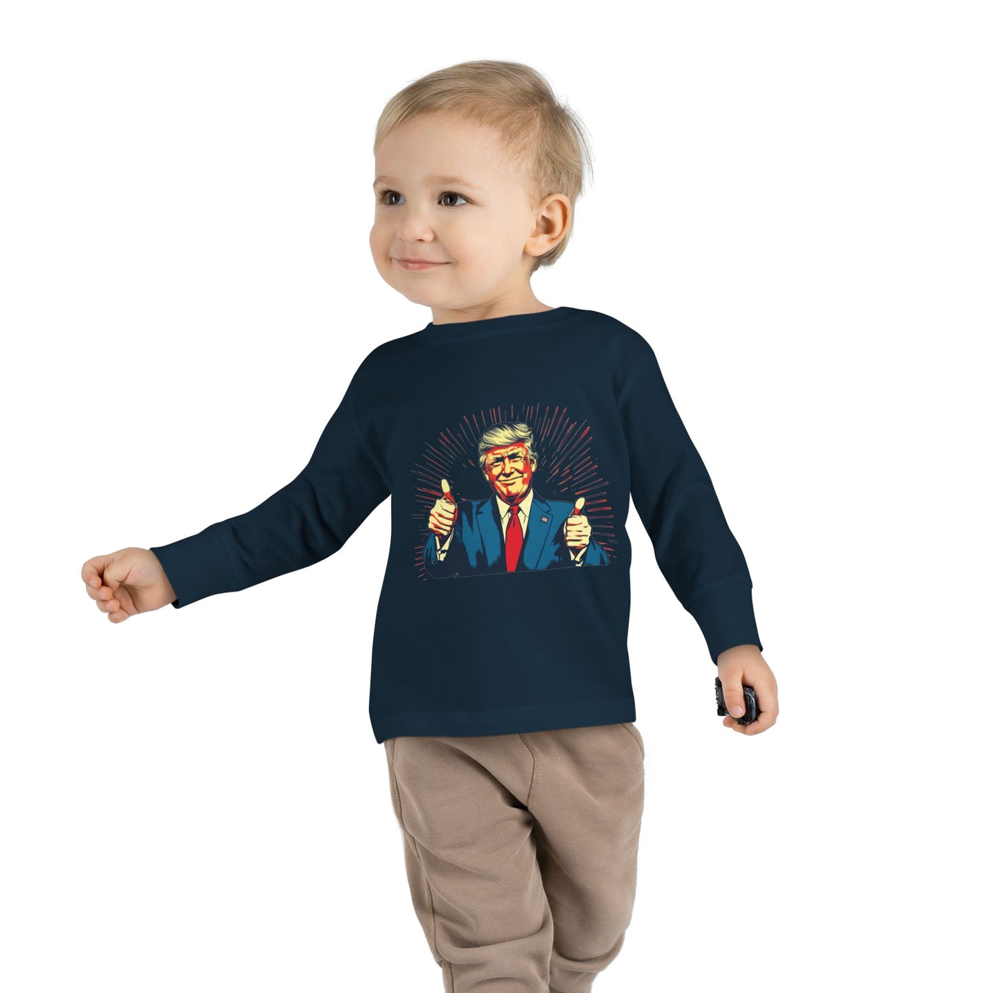 Toddler Long Sleeve Tee - "Best Grandma" Trump Design