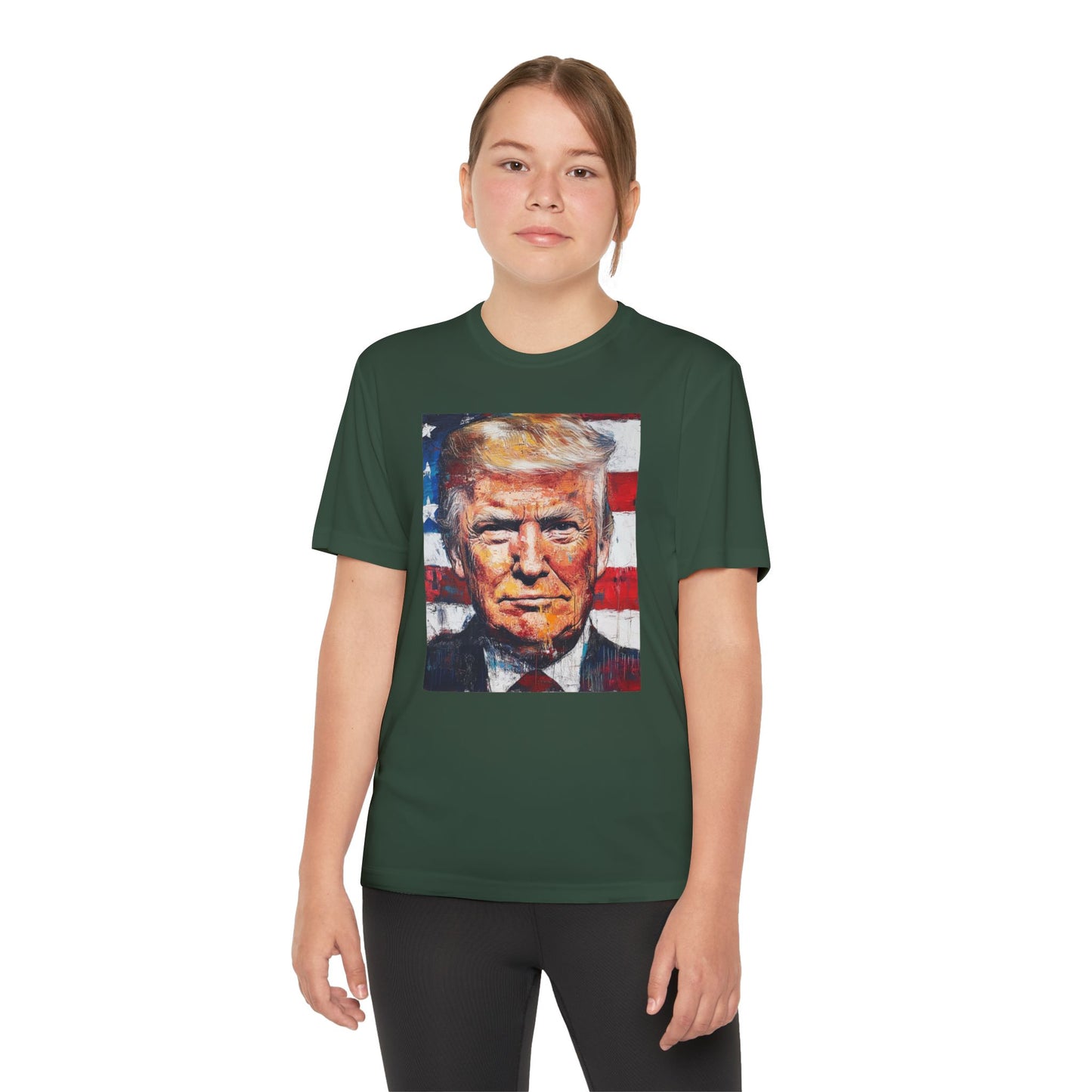 Youth Competitor Tee - Patriotic Donald Trump Art Shirt