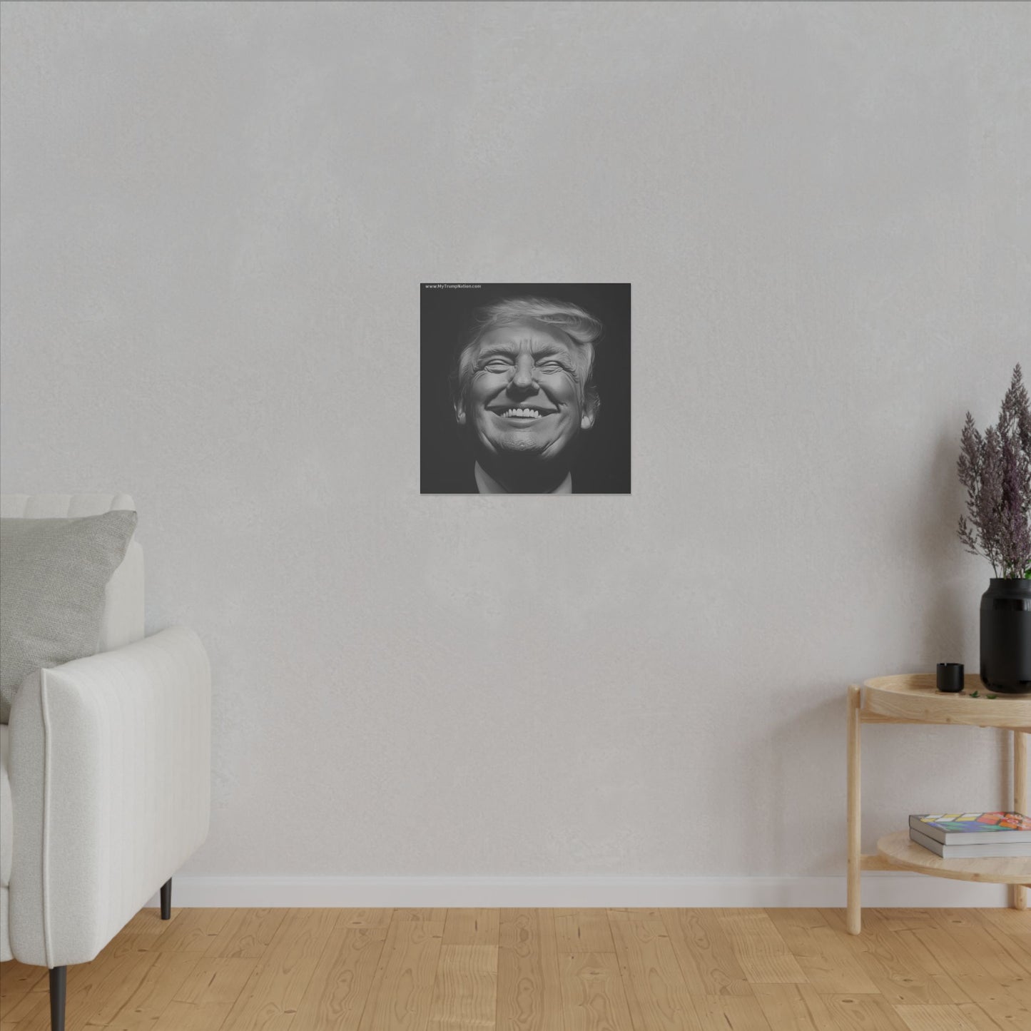 Donald Trump Black & White Canvas Art
