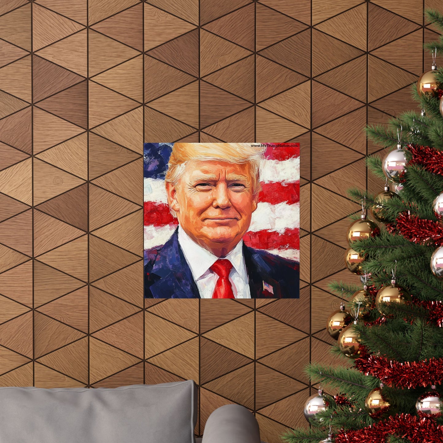 Patriotic Donald Trump Matte Vertical Poster - Bold Artwork for Home and Office Decor
