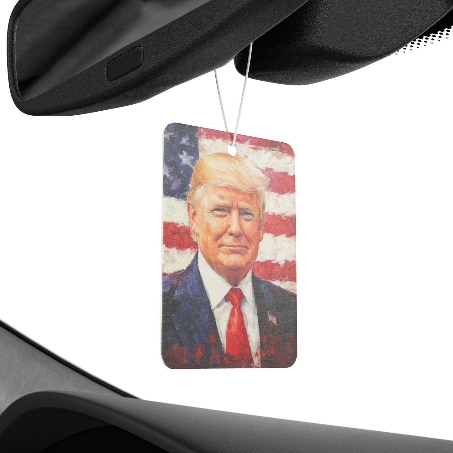Patriotic Car Air Freshener with Presidential Design