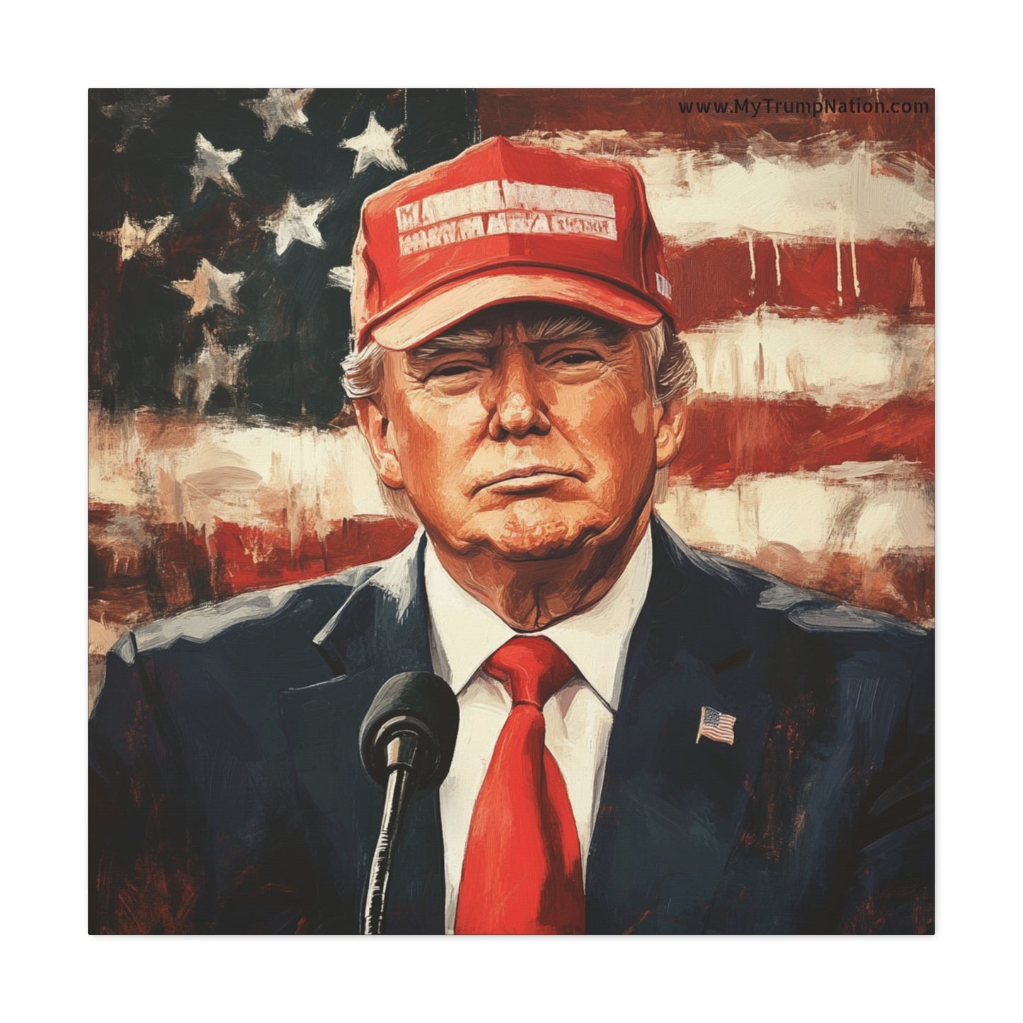 Patriotic Matte Canvas Art - Trump 2024 Wall Decor