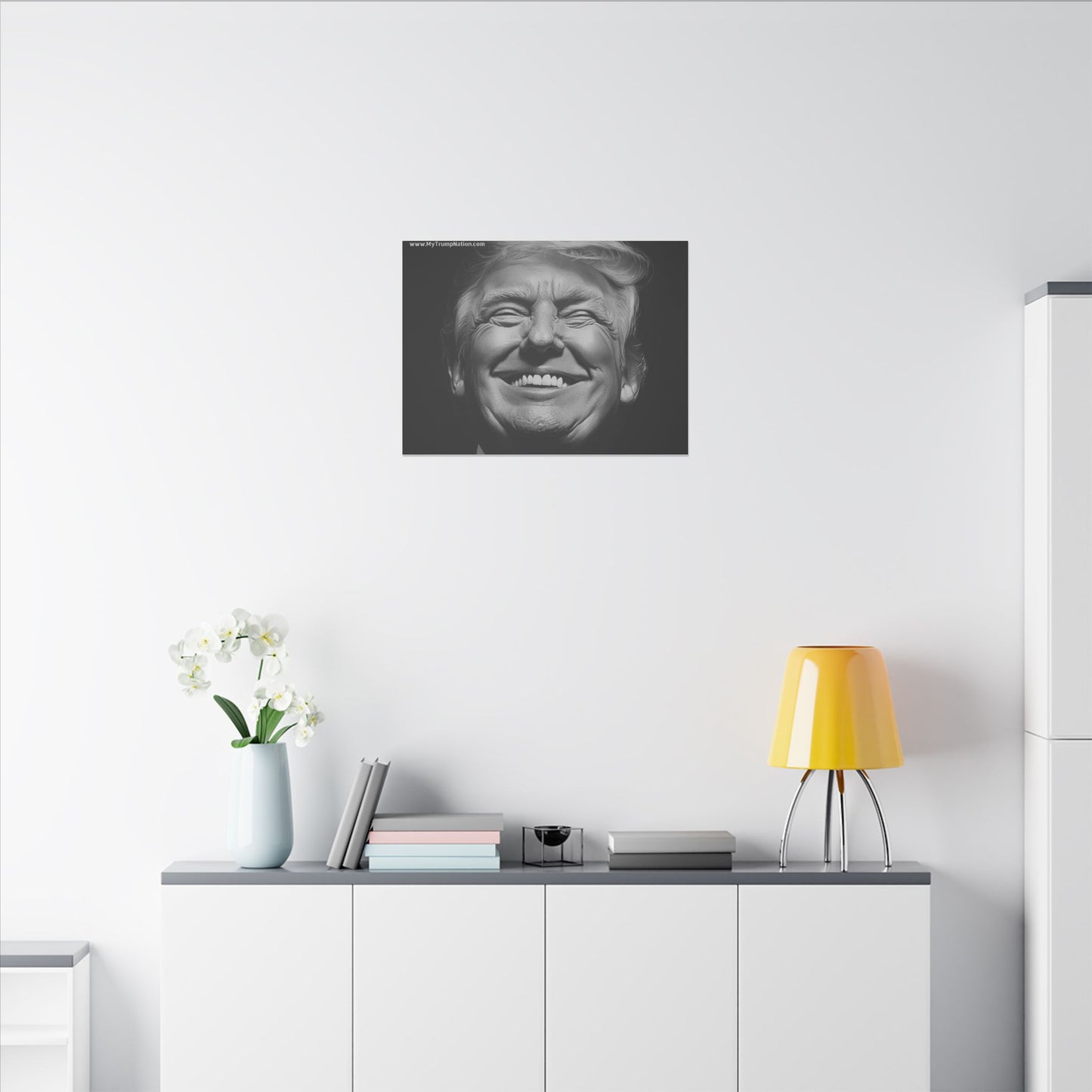 Donald Trump Black & White Canvas Art