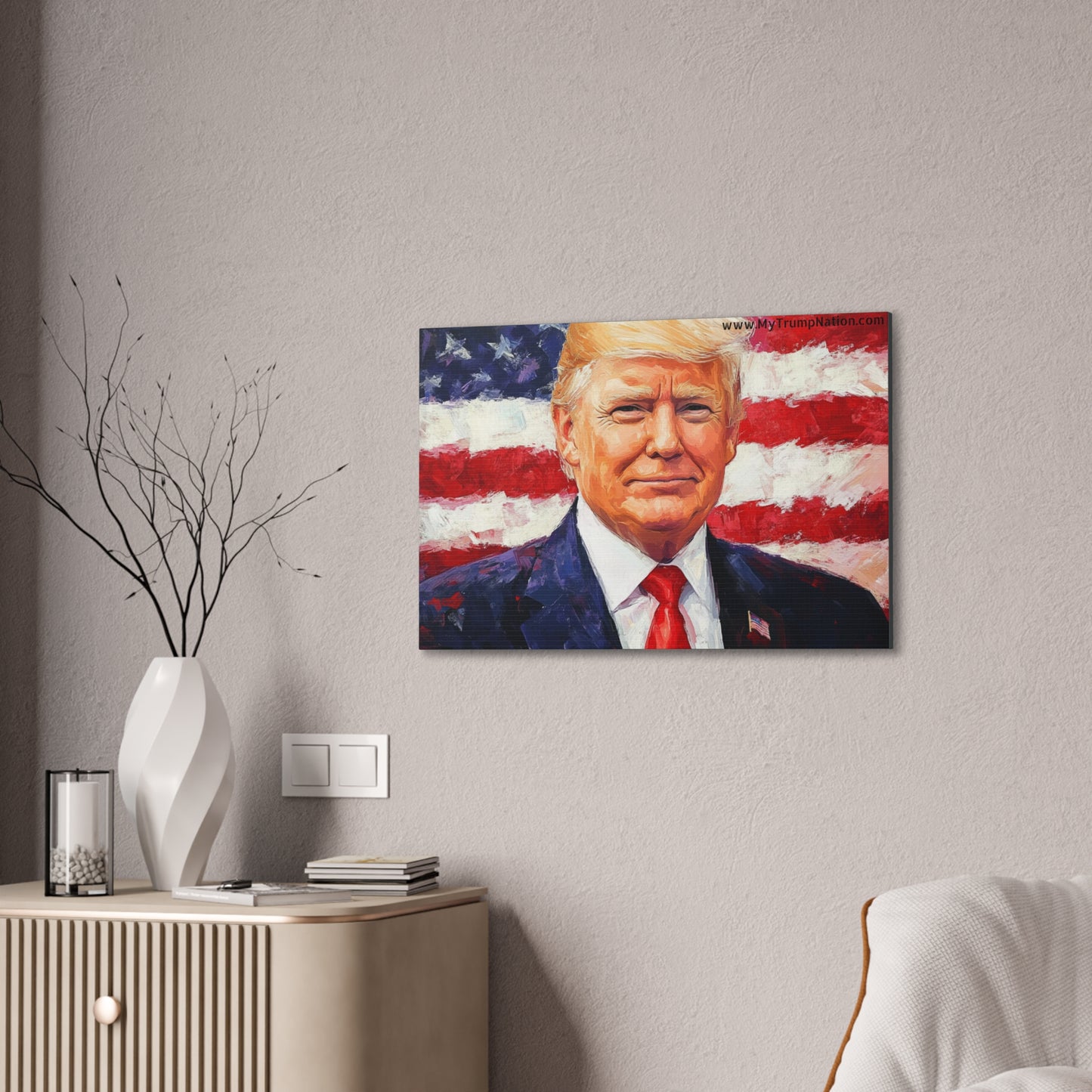 Donald Trump Patriotic Canvas Art