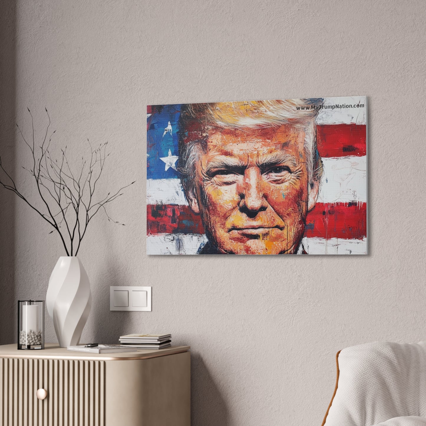 Donald Trump Patriotic Canvas Art