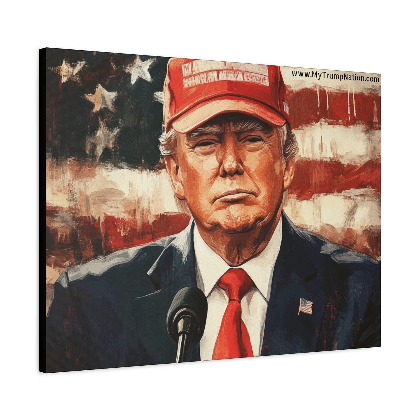 Patriotic Matte Canvas Art - Trump 2024 Wall Decor