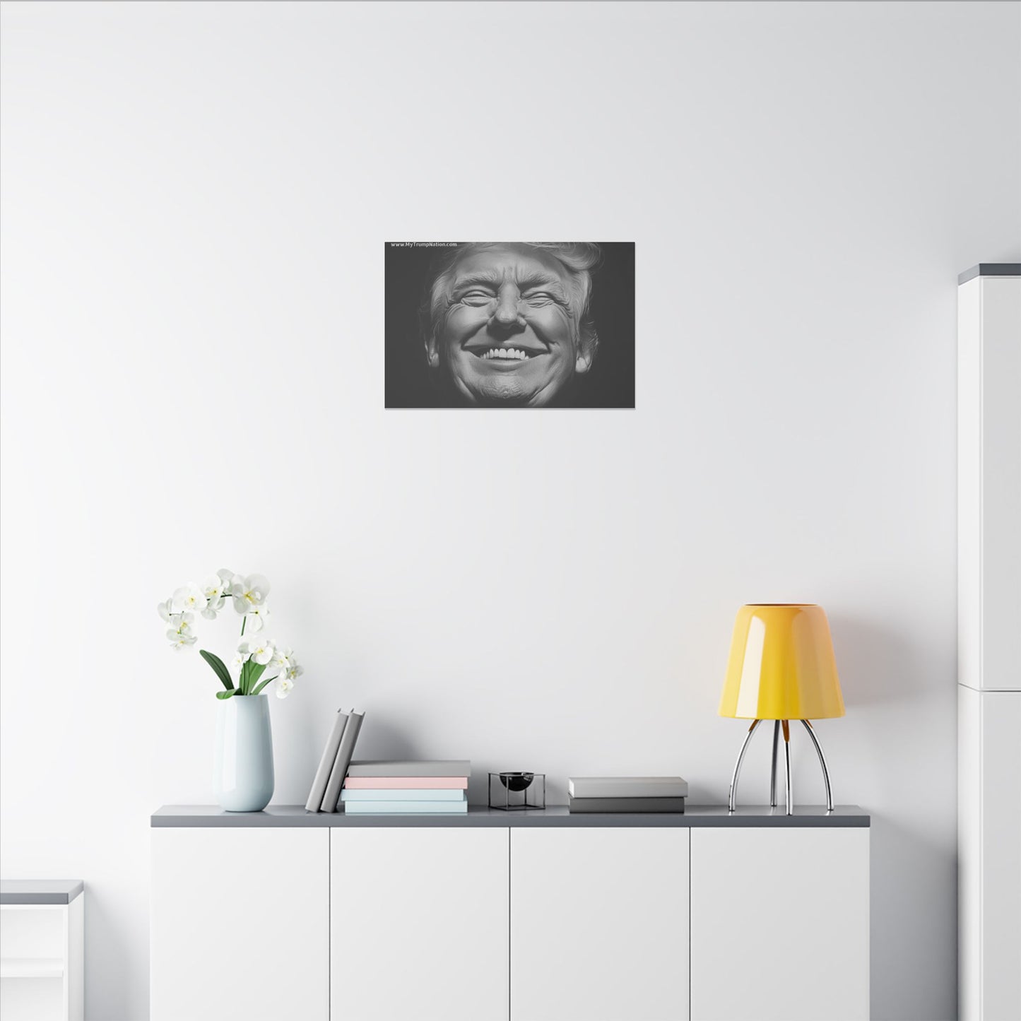 Donald Trump Black & White Canvas Art