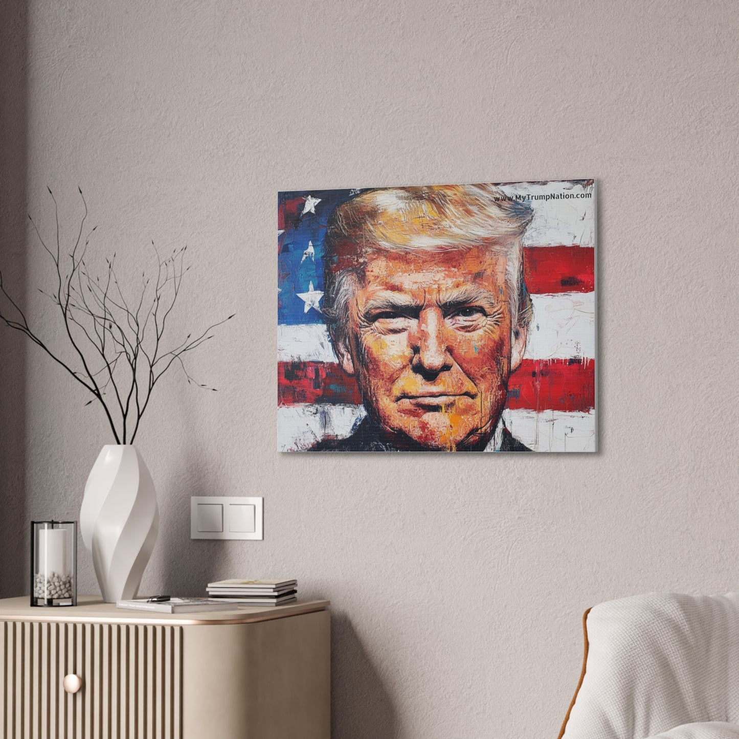 Donald Trump Patriotic Canvas Art