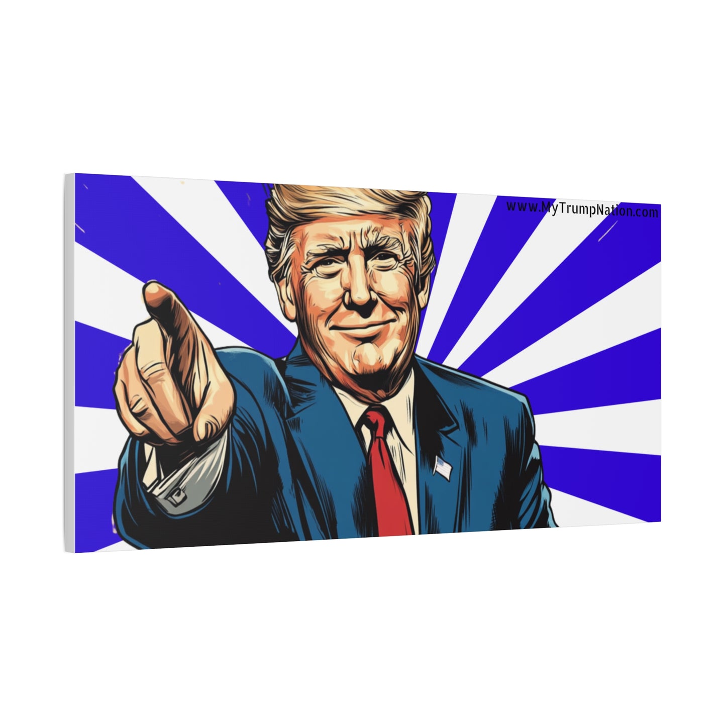 Political Canvas Art - Vintage Trump Design 12x8"