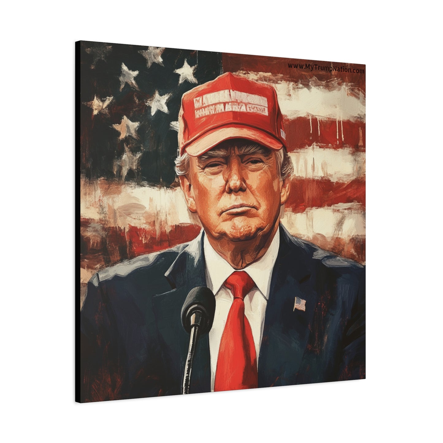 Patriotic Matte Canvas Art - Trump 2024 Wall Decor
