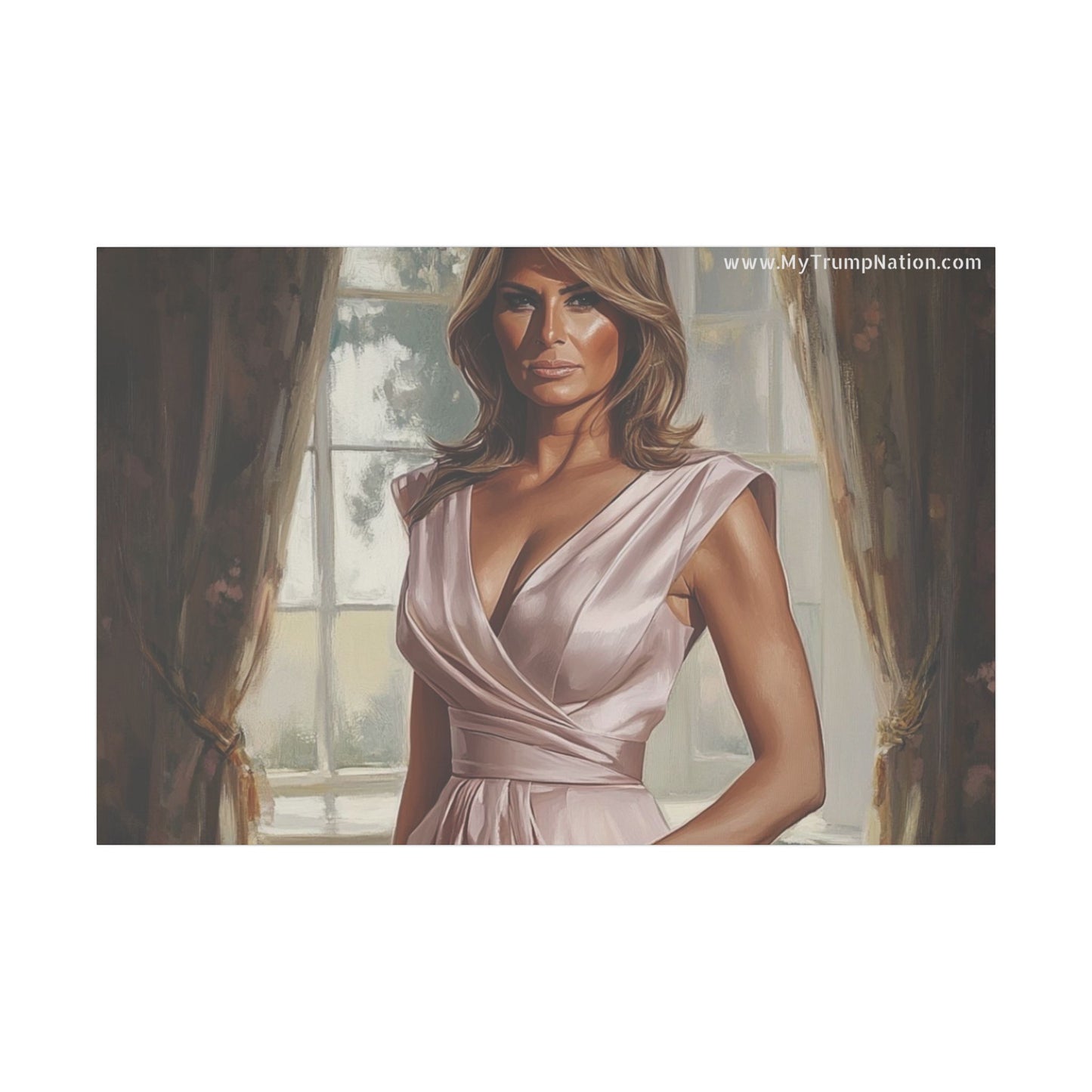 Melania Trump Elegant Canvas Art