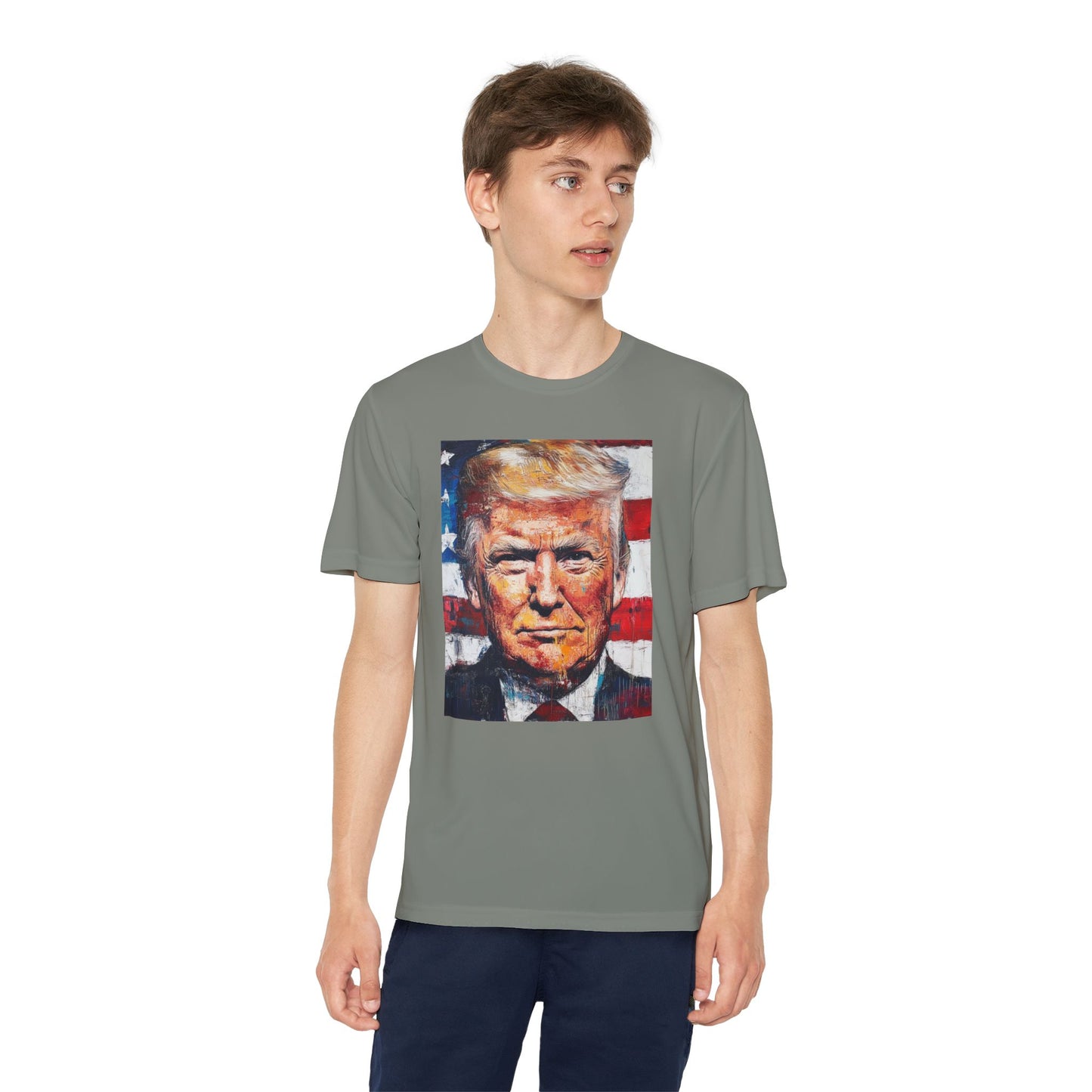 Youth Competitor Tee - Patriotic Donald Trump Art Shirt