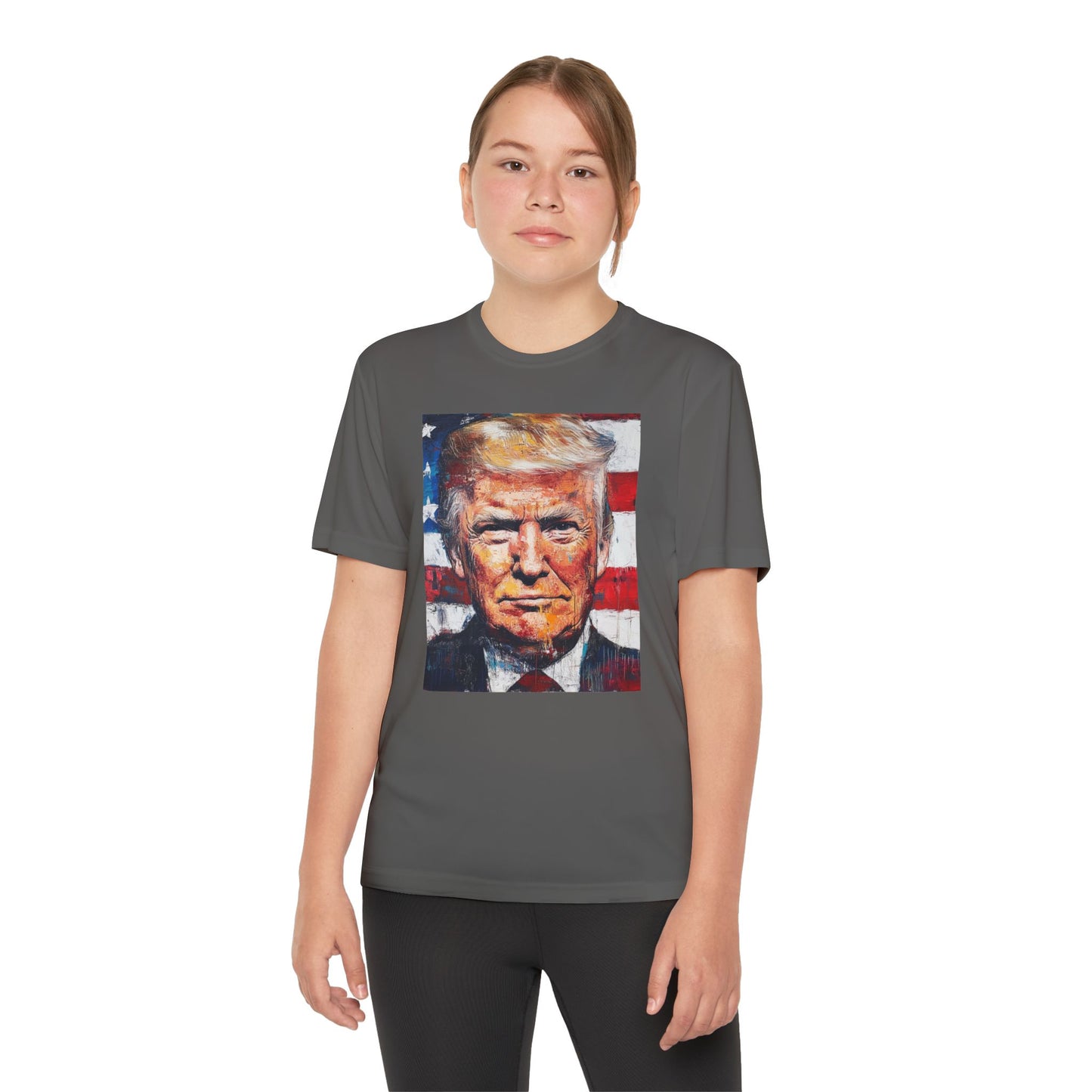 Youth Competitor Tee - Patriotic Donald Trump Art Shirt