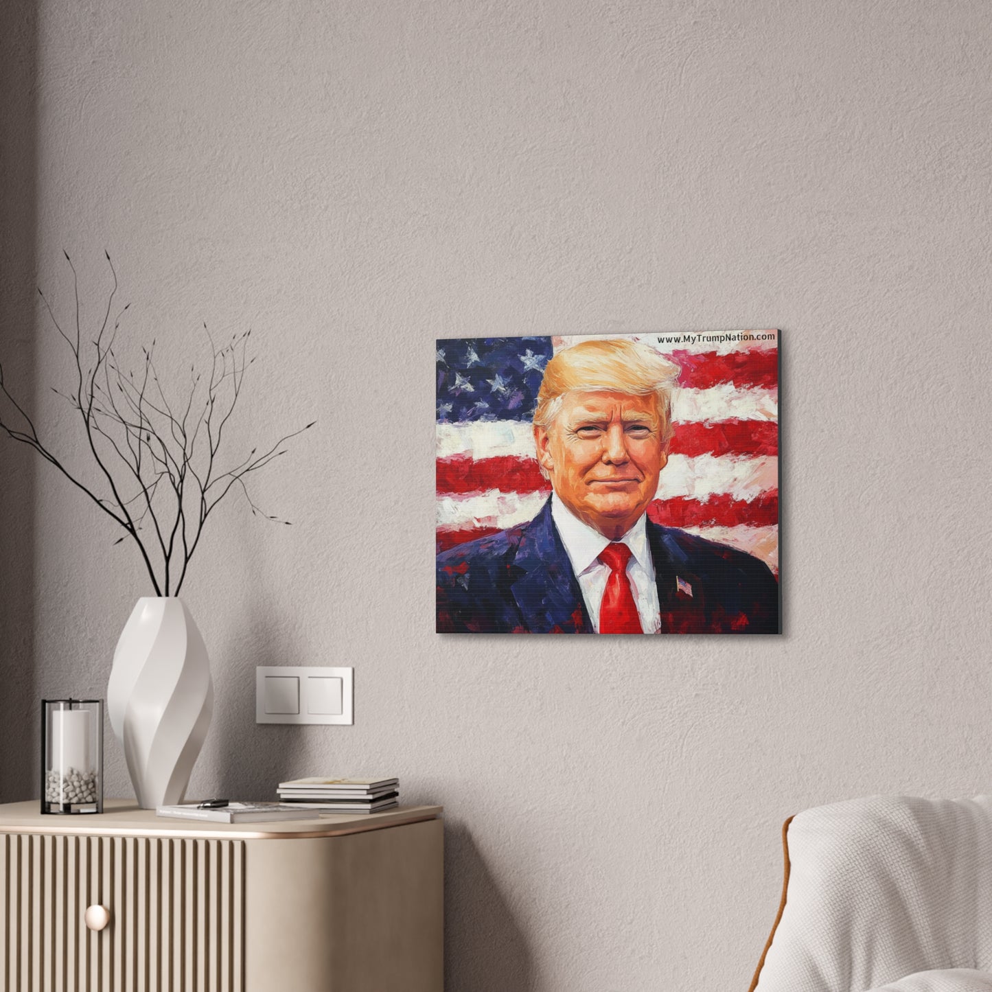 Donald Trump Patriotic Canvas Art