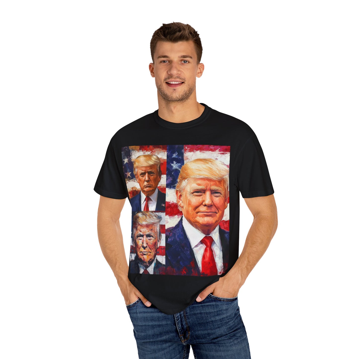 Donald Trump Patriotic Multi-Portrait T-Shirt