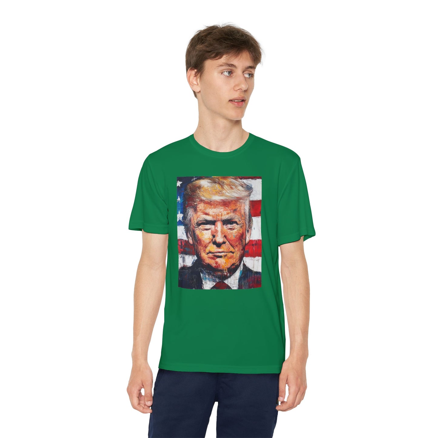Youth Competitor Tee - Patriotic Donald Trump Art Shirt
