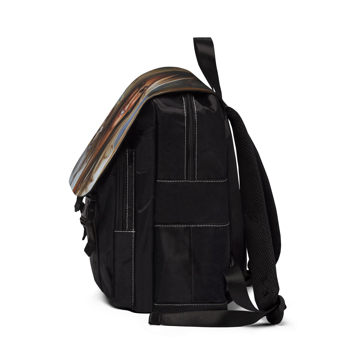 Stylish Unisex Casual Shoulder Backpack with Artistic Design