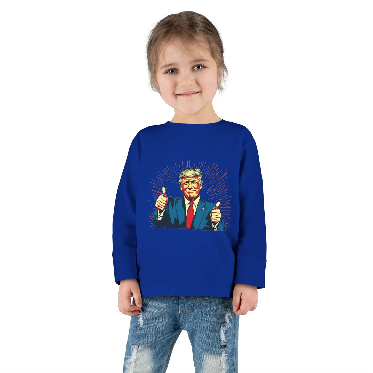 Toddler Long Sleeve Tee - "Best Grandma" Trump Design