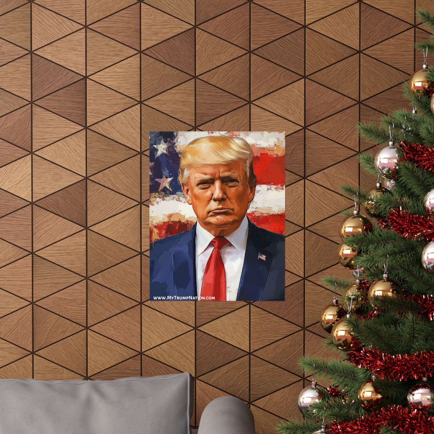 Patriotic Matte Vertical Poster - Bold Trump Artwork