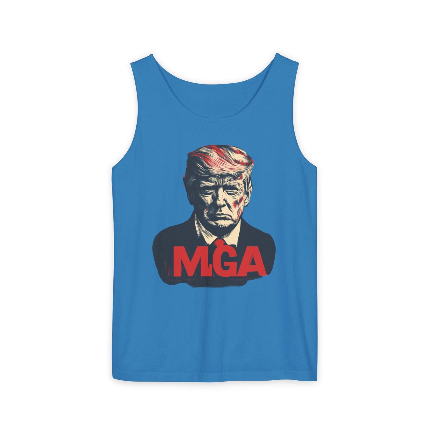 Unisex Garment-Dyed Tank Top - MAGA Graphic Tee for Political Enthusiasts
