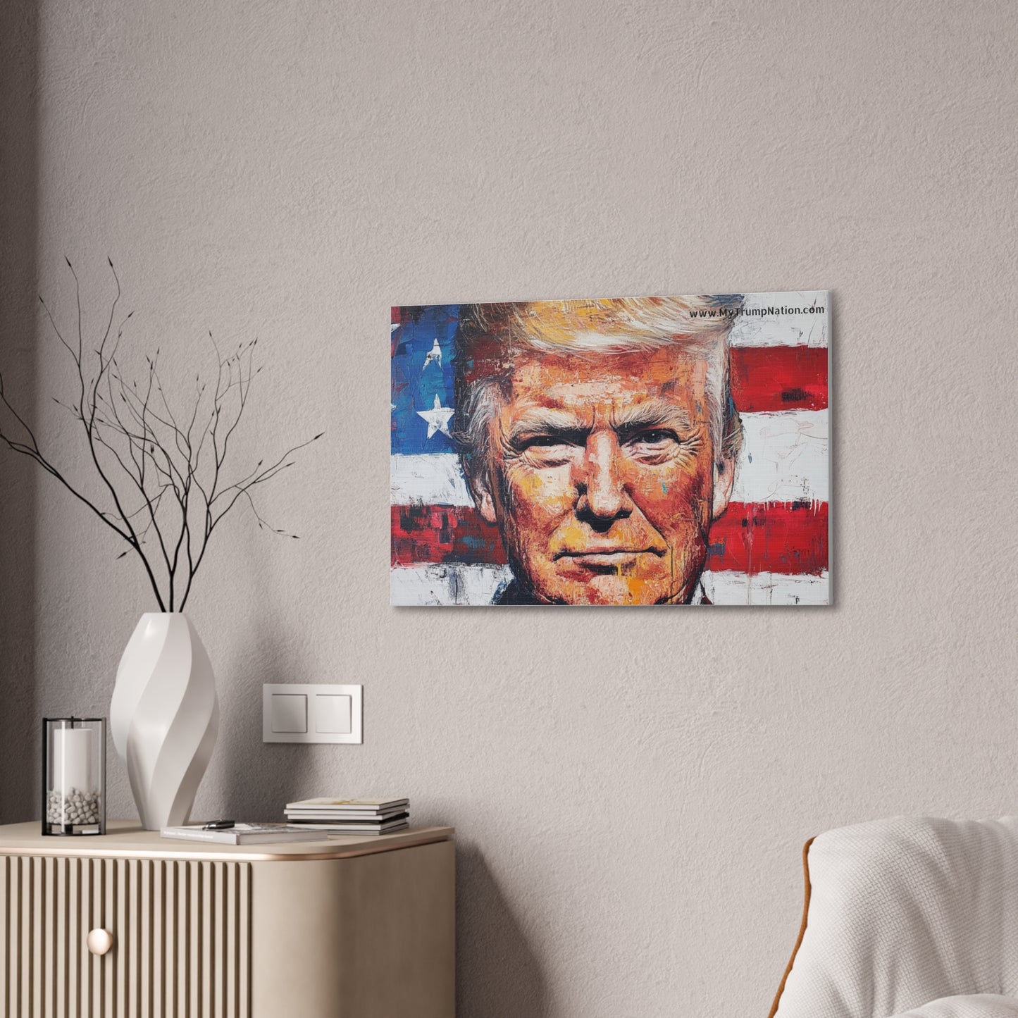 Donald Trump Patriotic Canvas Art