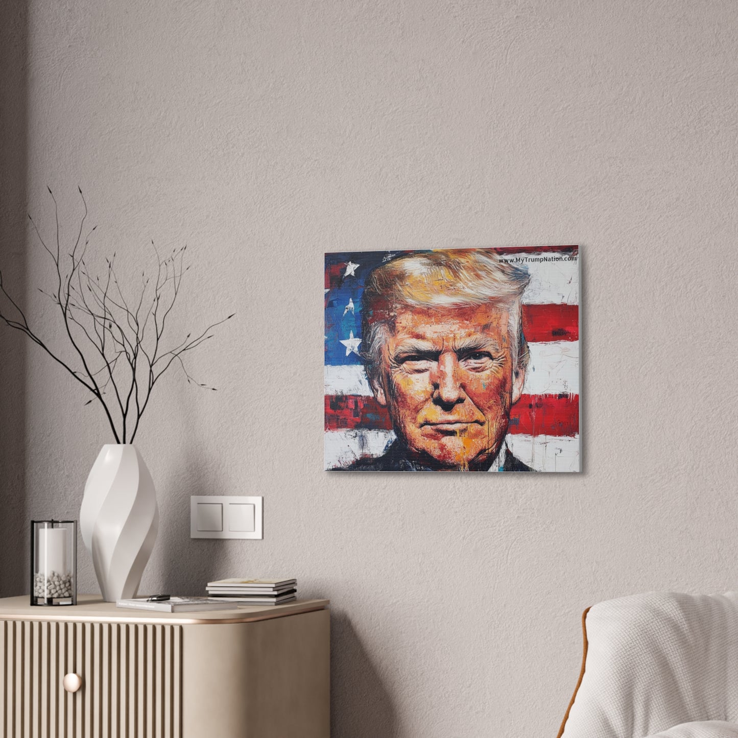 Donald Trump Patriotic Canvas Art