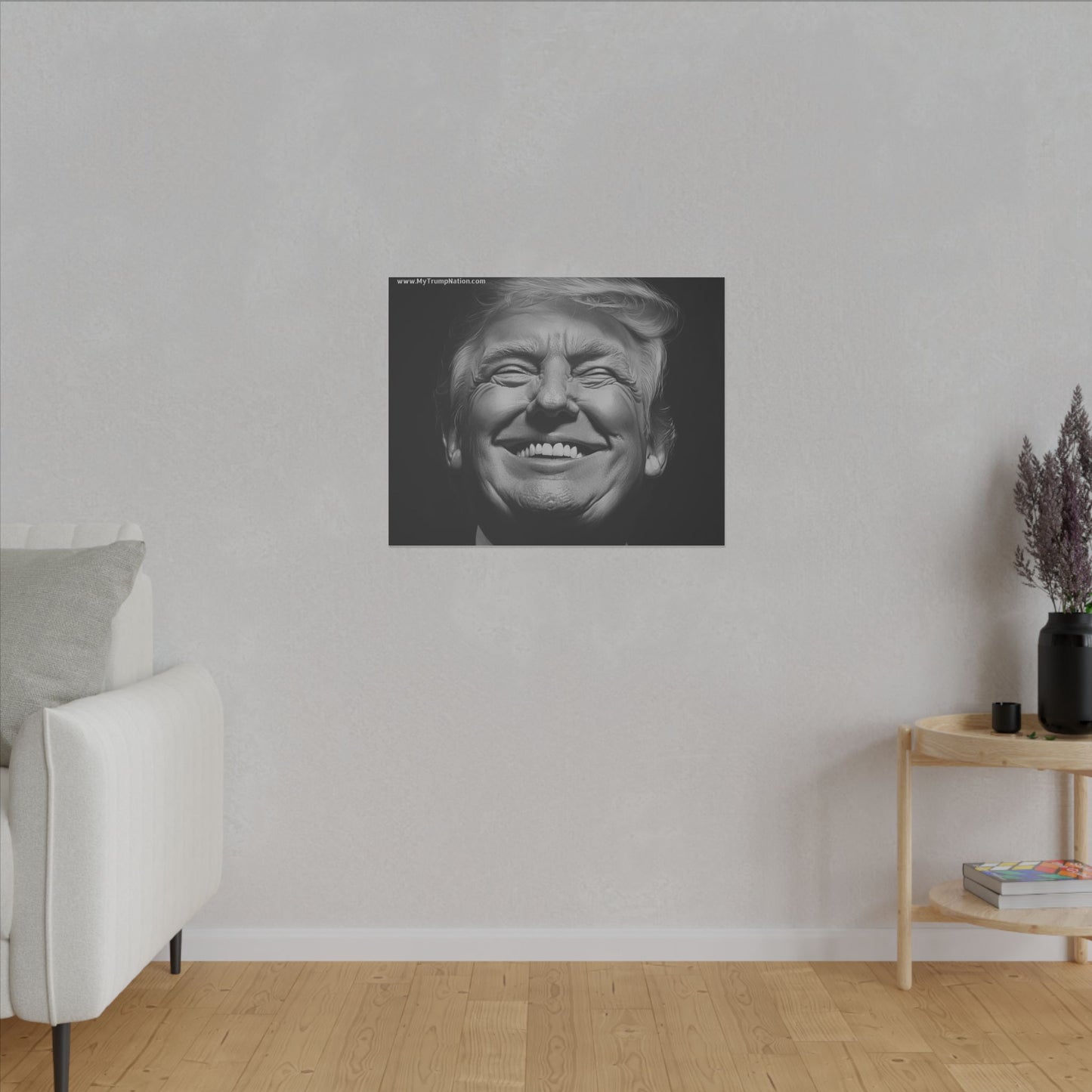 Donald Trump Black & White Canvas Art