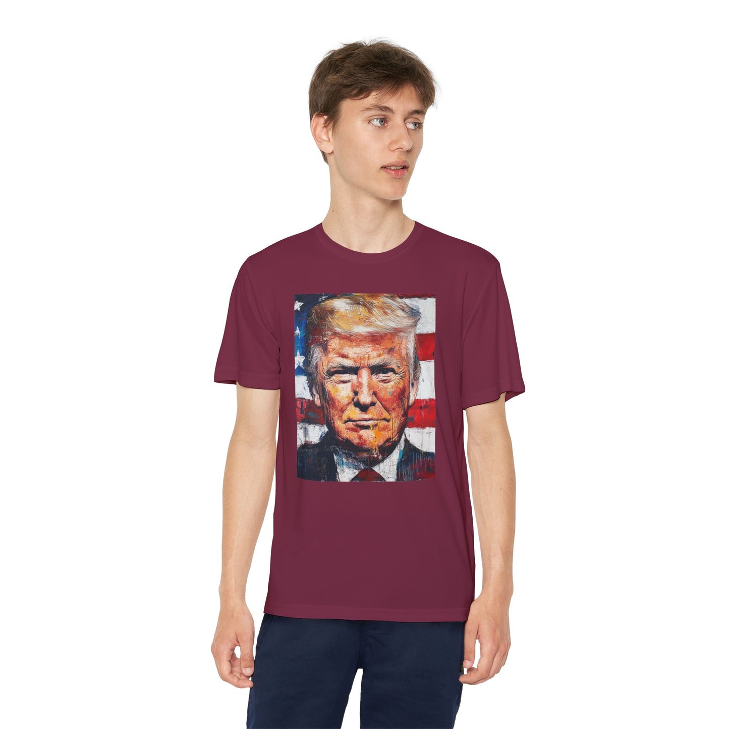 Youth Competitor Tee - Patriotic Donald Trump Art Shirt