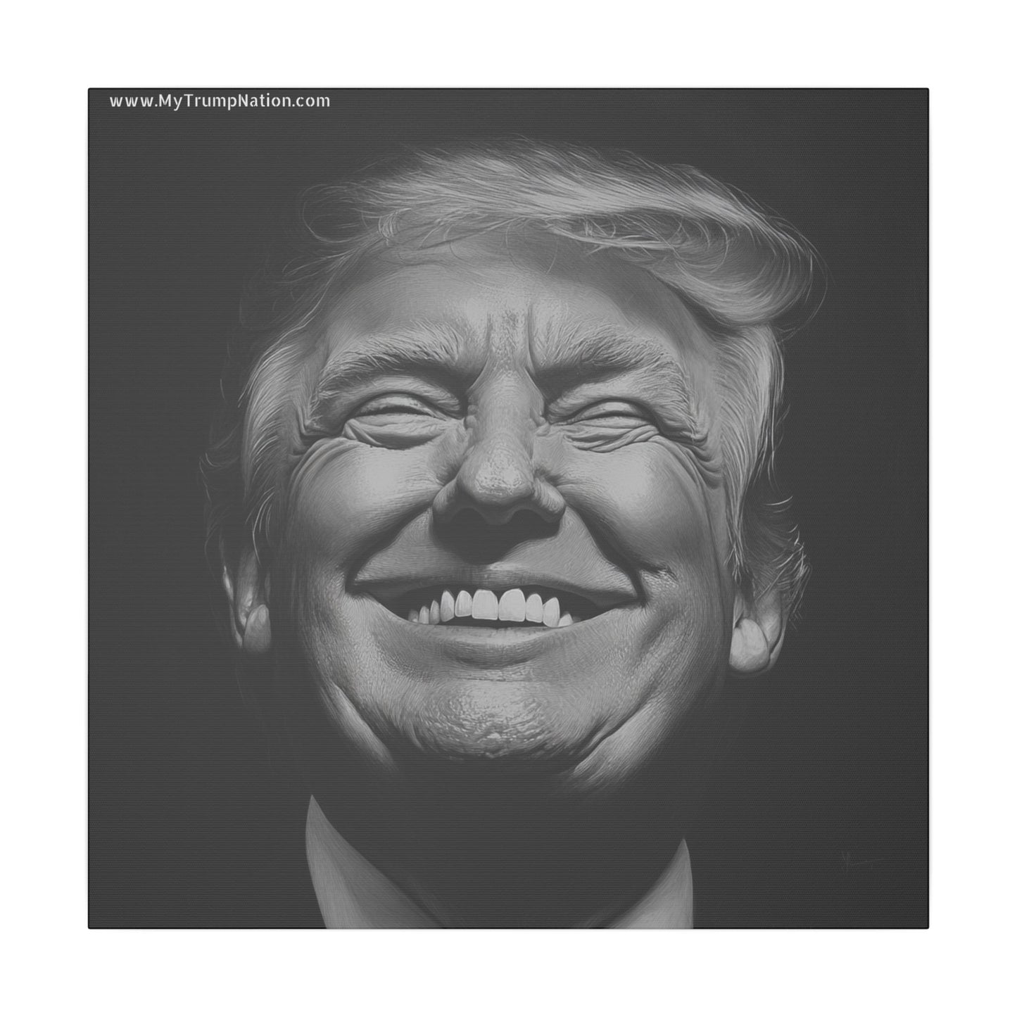 Donald Trump Black & White Canvas Art