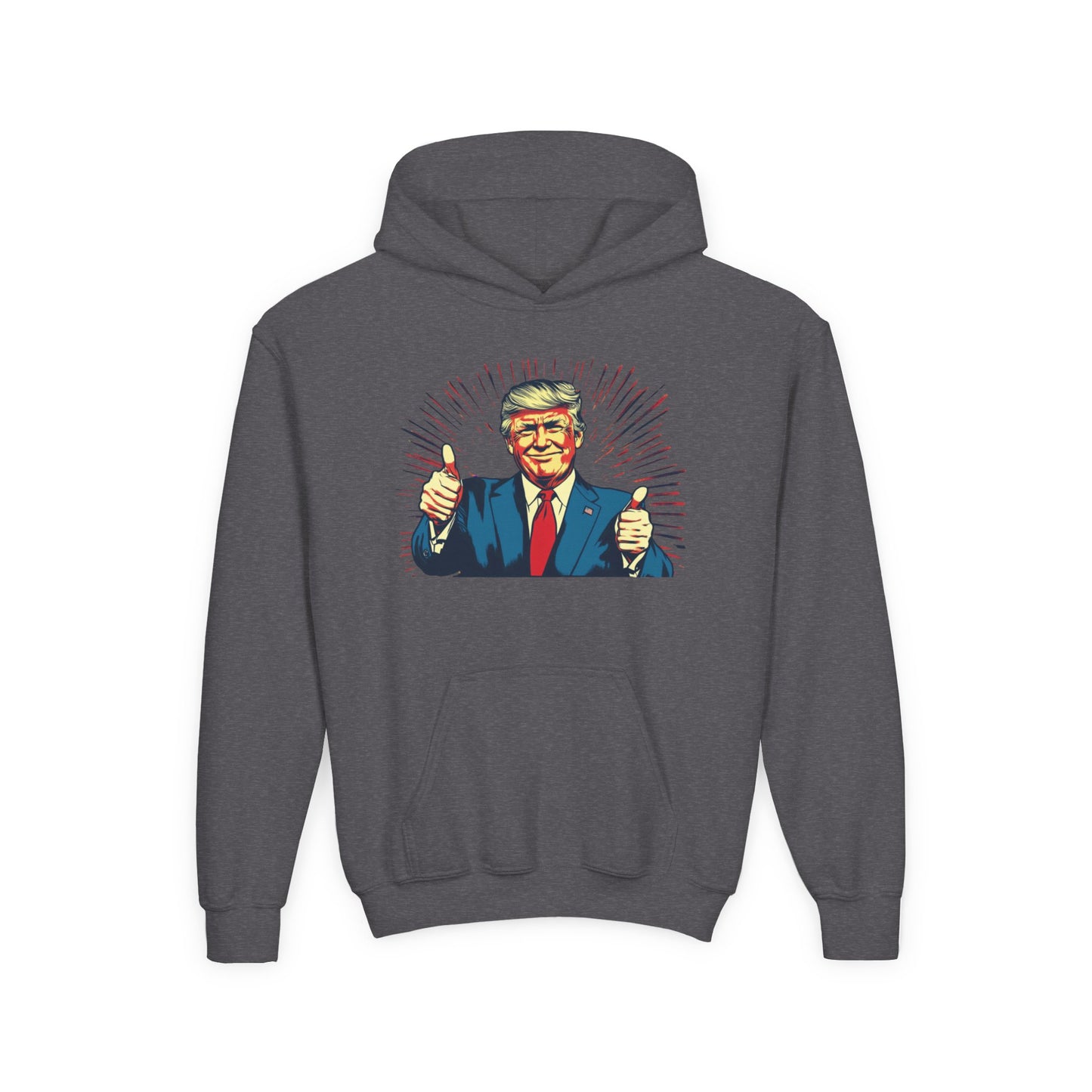 Youth Hoodie with Patriotic Design - Perfect for Political Events and Casual Wear
