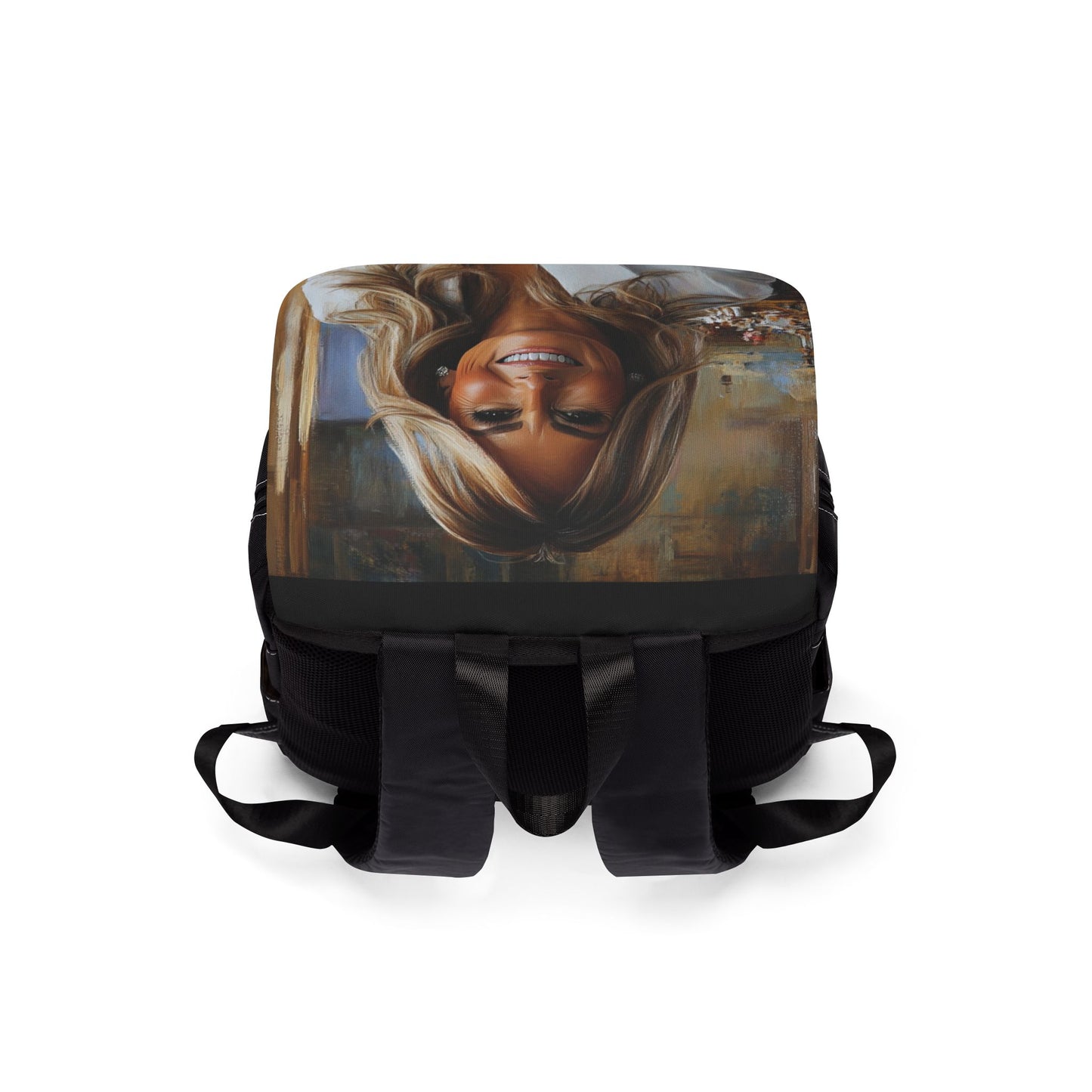 Stylish Unisex Casual Shoulder Backpack with Artistic Design