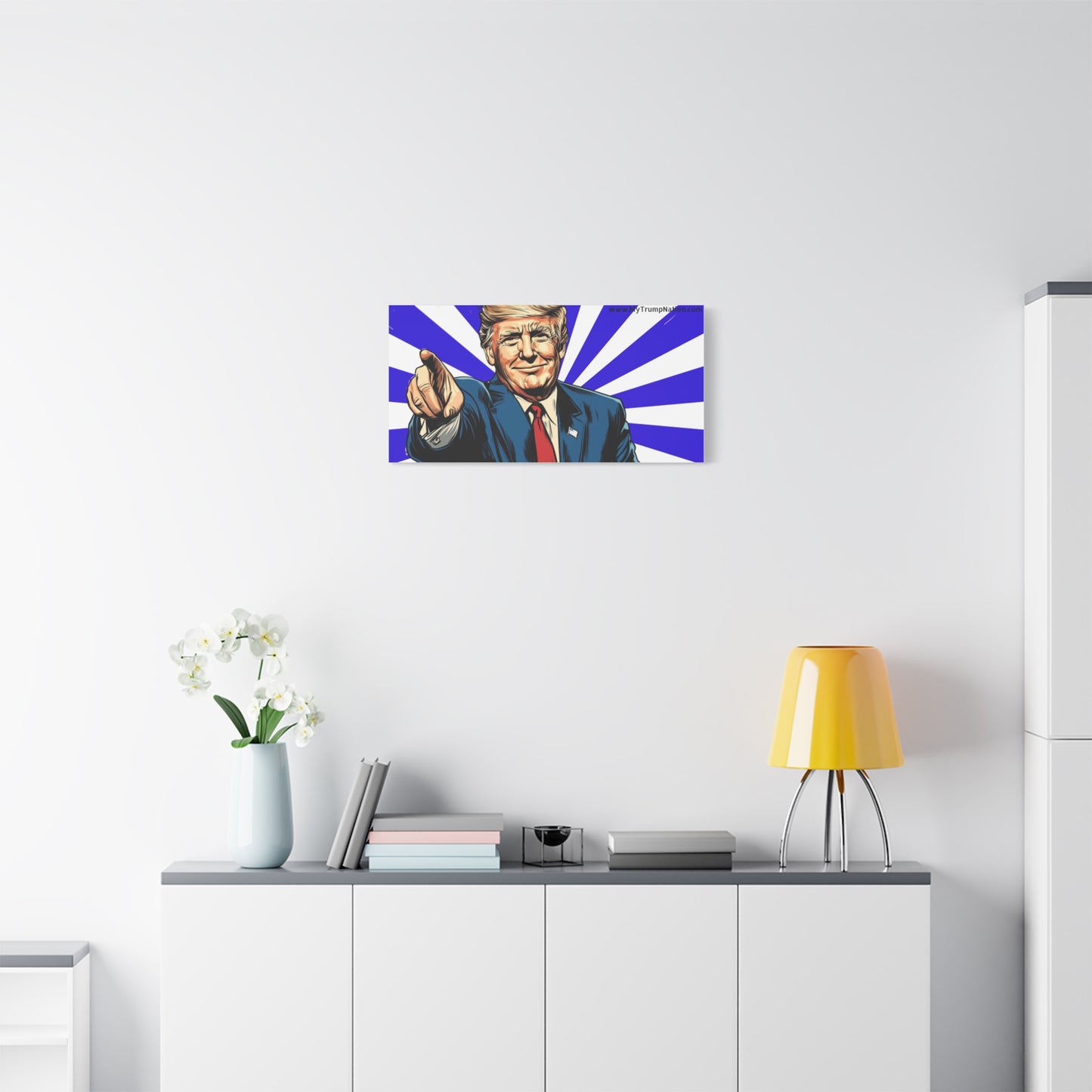 Political Canvas Art - Vintage Trump Design 12x8"