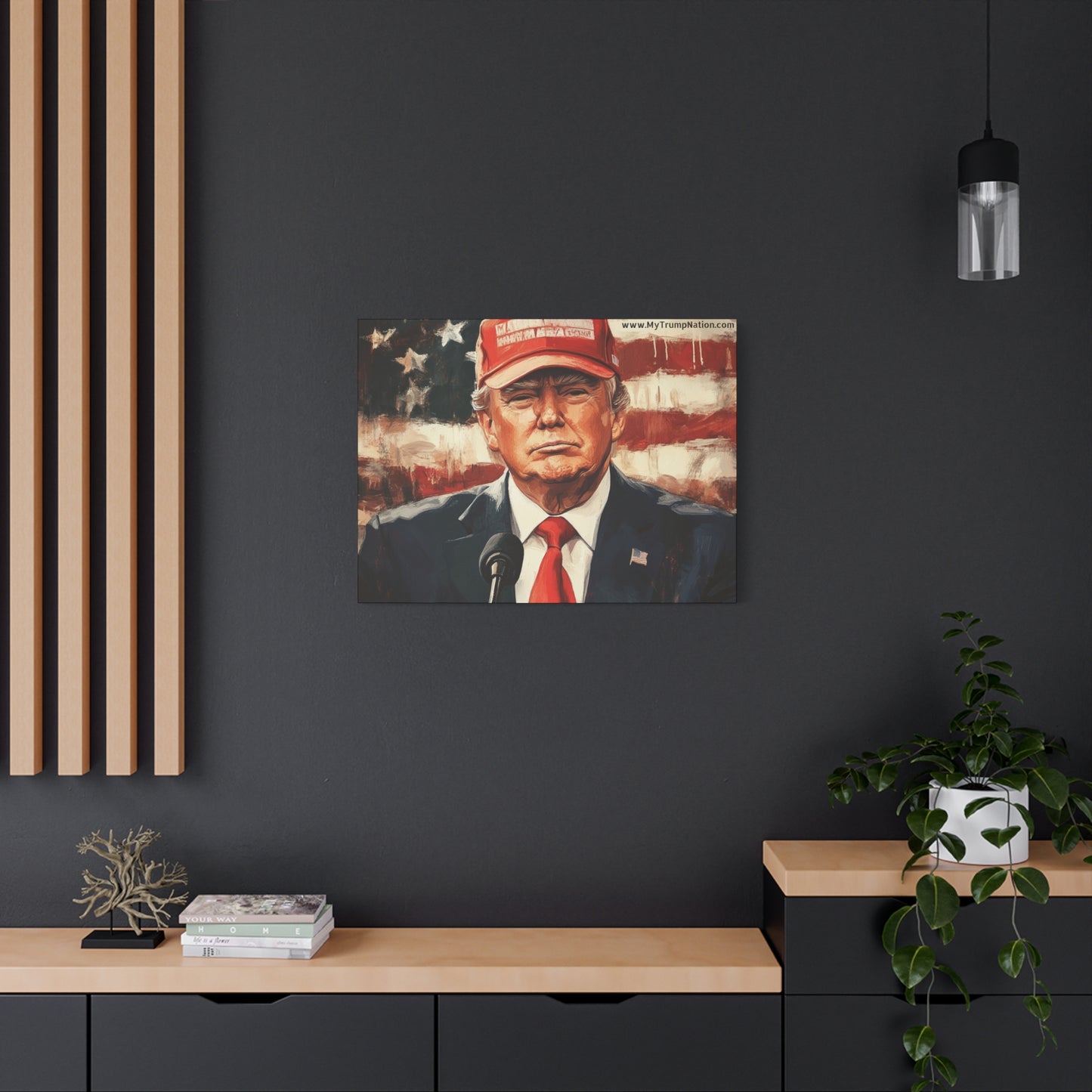 Patriotic Matte Canvas Art - Trump 2024 Wall Decor