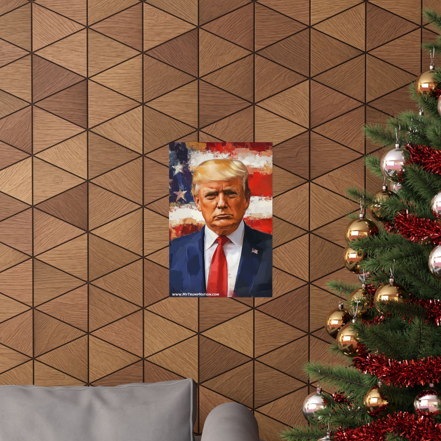Patriotic Matte Vertical Poster - Bold Trump Artwork