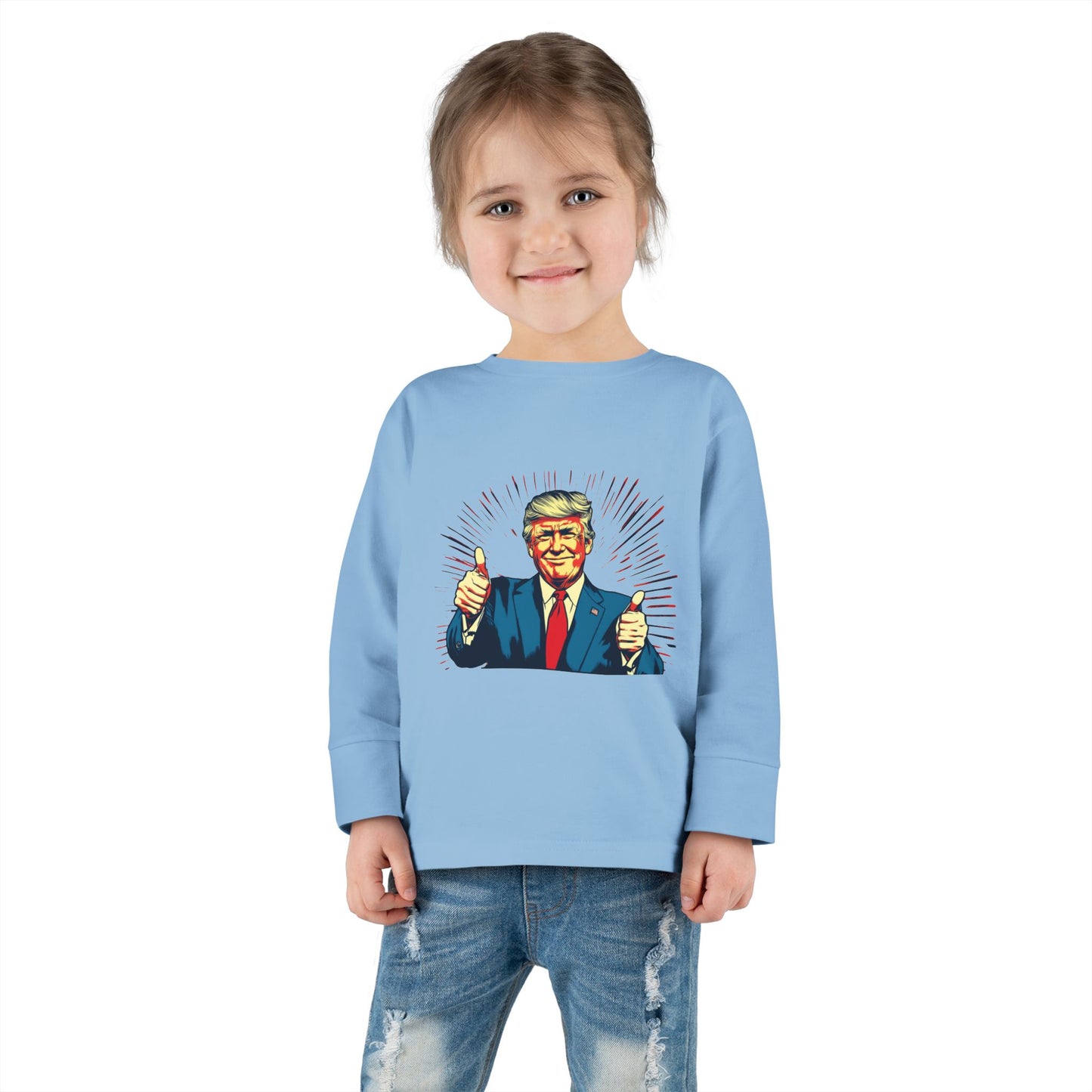 Toddler Long Sleeve Tee - "Best Grandma" Trump Design