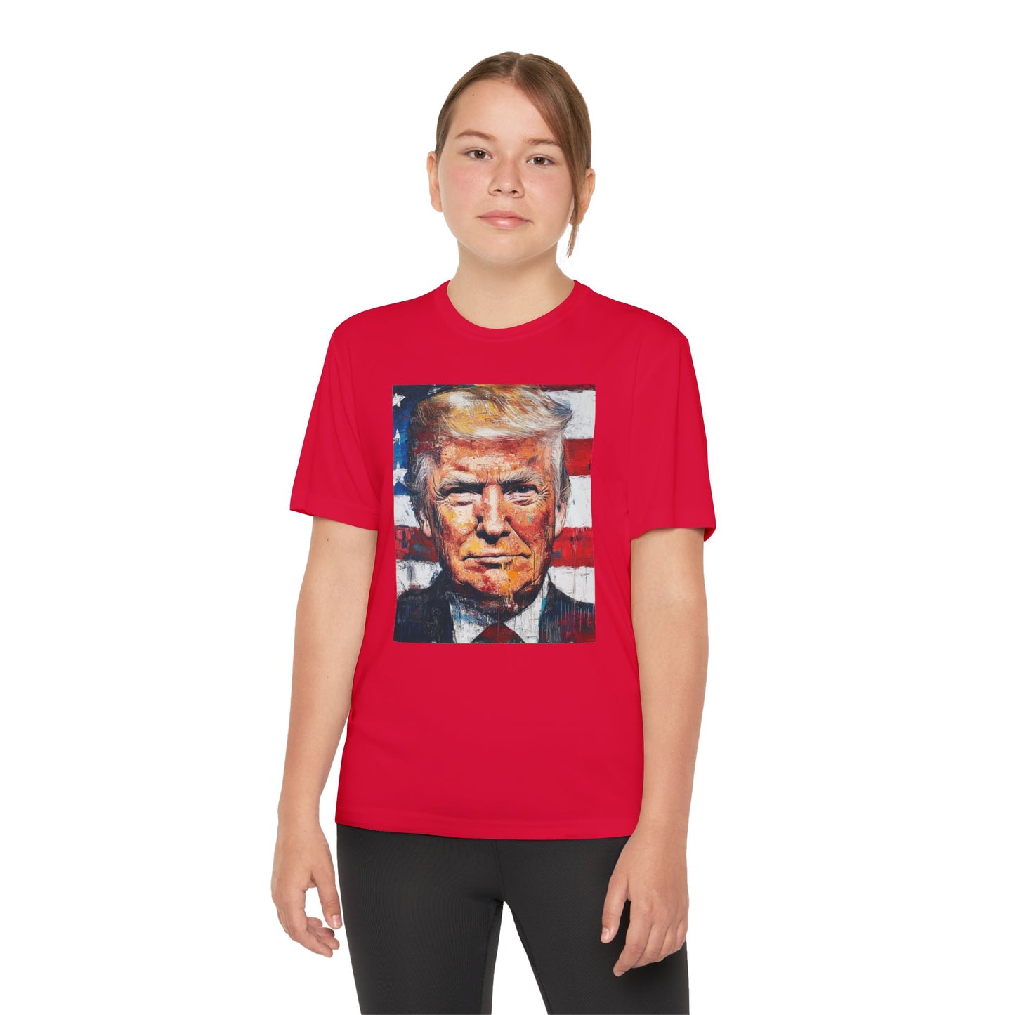 Youth Competitor Tee - Patriotic Donald Trump Art Shirt