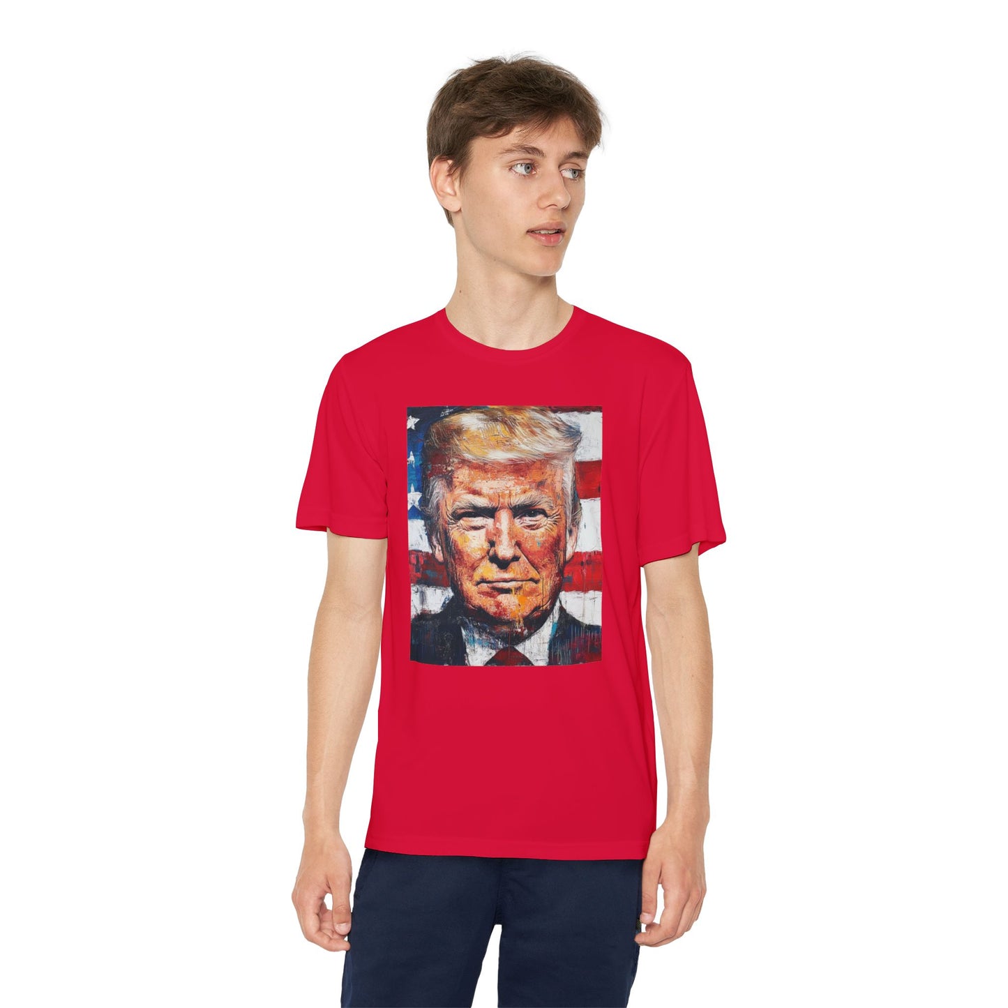 Youth Competitor Tee - Patriotic Donald Trump Art Shirt