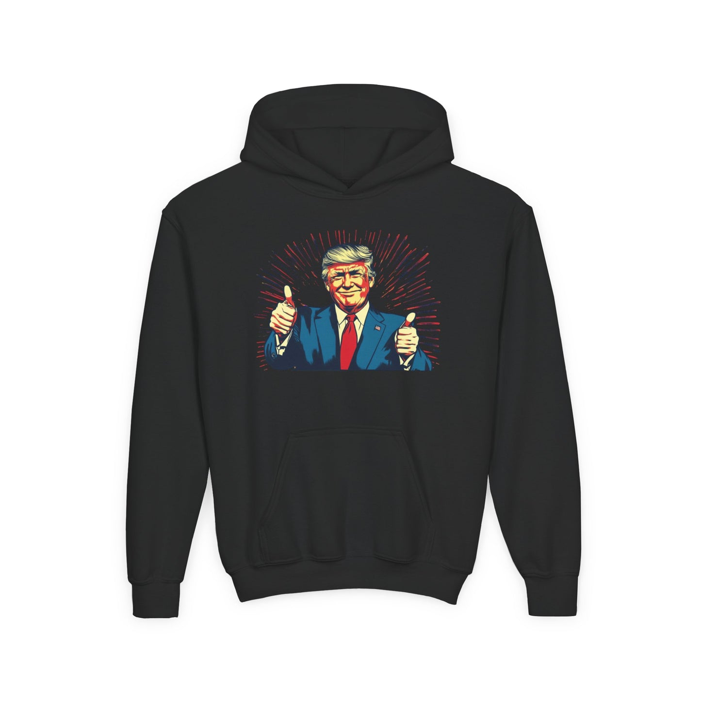 Youth Hoodie with Patriotic Design - Perfect for Political Events and Casual Wear